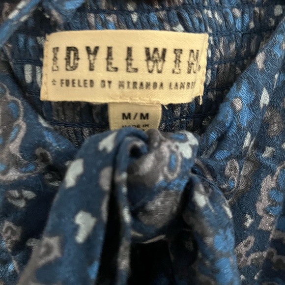 Idyllwind Blue and White Tie Front Midi Sundress - Picture 2 of 8